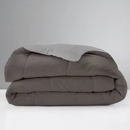 RAZZAI Silver-Toned & Grey Microfiber Mild Winter 210 GSM Reversible Double Bed Comforter image 3
