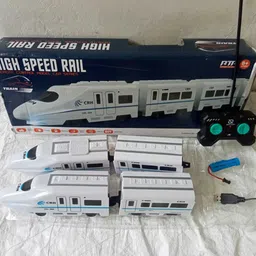 kmc kidoz 3D LED Light & Train Toy with Remote Control Rail Toy for Kids Boy & Girls image 2