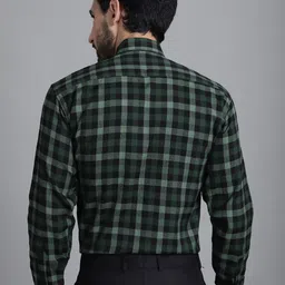 JAINISH Classic Windowpane Checked Pure Cotton Formal Shirt image 2