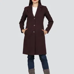 young club classic GARMAN VELVET Self Design Coat For Women image 5