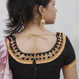 desi threads Round Neck Women Blouse image 1