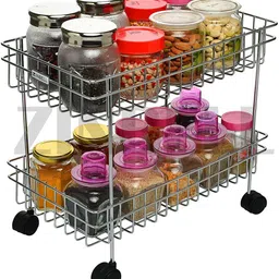 myps fruit and vegetable onion and potato sabji stand basket trolley Steel Kitchen Trolley-picture-46