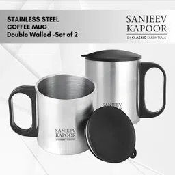 sanjeev kapoor by Classic Essentials Double Walled Stainless Steel Coffee Mug image 2