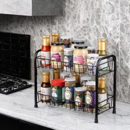mtri foldable kitchen rack 2shelf Iron Kitchen Trolley-picture-17