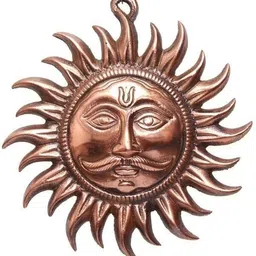 elitetouch Metal Vastu Sun Mask Wall Hanging Decorative Showpiece - 25 cm-picture-33