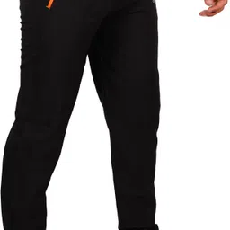 Women Solid Black Track Pants-image-7