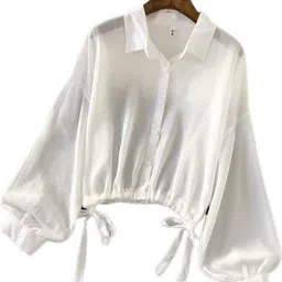 graks Women Regular Fit Solid Spread Collar Casual Shirt-picture-16