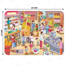 abyz SUPER MARKET Jigsaw Puzzle for Kids of Age 4-8 Years, 70 Pcs image 2