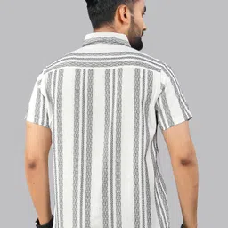 mildin Men Regular Fit Striped Spread Collar Casual Shirt image 2