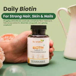 dr.vedic Biotin Tablets for Hair Growth | Biotin Tablets for Hair, Skin, and Nails image 2