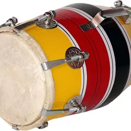 gt manufacturers Multi colour Dholak With Cover Nut & Bolts Dholak image 2