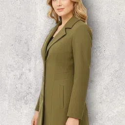 pepzoo Women Solid Double Breasted Casual Blazer-picture-19