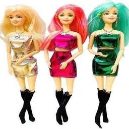 khyali Beautiful Dazzling Doll Combo with Moveable Arms, Legs, Elbow & Knee for Girl|29-picture-35