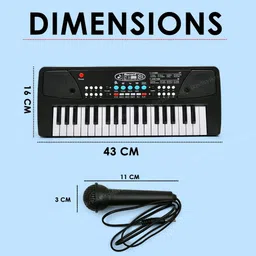 vikrida 37 Key Piano Keyboard Toy with DC Power Option, Recording and Mic image 4