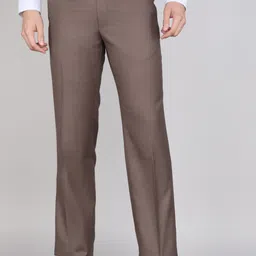 van heusen Men Slim Fit Grey Polyester Trousers image 1