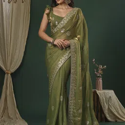 divastri Embroidered Bollywood Silk Blend Saree-picture-11