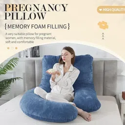 mojo Polyester Fibre Pregnancy Pillow Pack of 1 Solid Premium series image 3