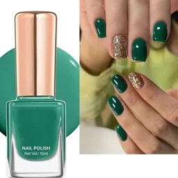 reimichi High-Shine Long Lasting Non Toxic nail paint drack green image 1
