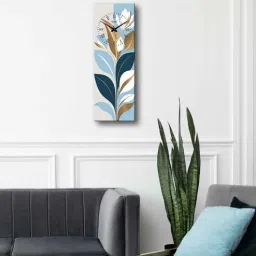 olive tree Multicolour Rectangle 24 Inches Wooden Wall Clock (Floral)-picture-16