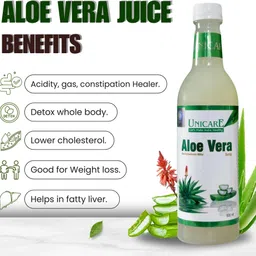 unicare Aloe Vera Juice -Aloe Barbadensis Miller Syrup 500ml image 4