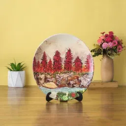 Multicolour Ceramic Decorative Wall Plate by The Decor Mart-image-76