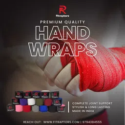 fitraptors Boxing Hand Wrap with Thumb Loop with Velcro for Better Stability and Grip Boxing Hand Wrap image 2