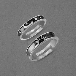 gem o sparkle Sterling Silver Silver Plated Ring Set image 2