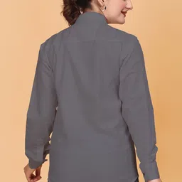 lonexo Women Regular Fit Solid Spread Collar Casual Shirt image 2