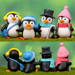 spiaty 4 Types of Winter Penguin as a Toy and Showpiece Decorative Showpiece-4.4 cm-picture-38