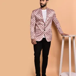 metronaut Men Printed Single Breasted Casual Blazer image 4