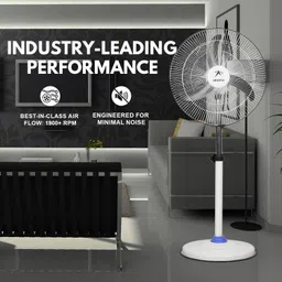 vinerov Cyclone 16" HS | 1900+ RPM | 90° Oscillation | Stand Fan | Farrata Fan 400 3 Blade Pedestal Fan image 5