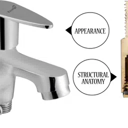 prestige Vignet Bib Cock 2 Way Chrome platet Tap Made Of Brass Bathroom Faucet Bib Tap Faucet image 5