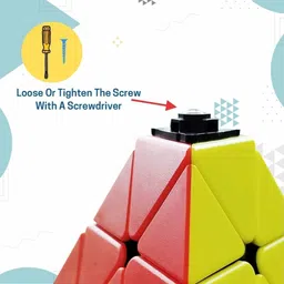 aditi toys Speed Pyramid Cube - Stickerless Triangle Pyraminx Cube, BIS Approved image 4
