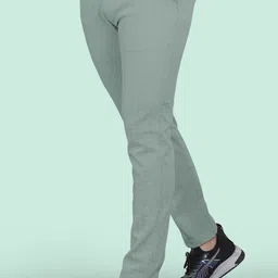 gibbonte Men Regular Fit Light Green Cotton Blend Trousers image 3