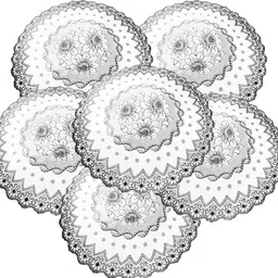 delhi pvc corp Round Pack of 6 Table Placemat-picture-26