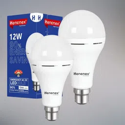 henonex Rechargeable 12W Emergency Bulb for Home and Outdoor 4 hrs Bulb Emergency Light-picture-36