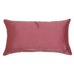 Pink Geometric Polyester Blend 22 x 12 Inches Cushion Cover by Zeba image 4