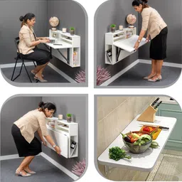 cartavya Folding Table Brackets Ultra Strong | Space Saving Wall Mount 12-Inch Heavy-Duty|Industrial-Grade Steel|90° Foldable Mechanism Shelf Bracket image 3