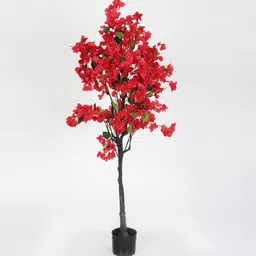 arick decor Bougainville Red Plastic Artificial Plant image 3