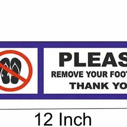 buzzhub Please Remove Your Footwear Sign Board 4x12 Inch for Home, Office, Shop Emergency Sign-picture-31