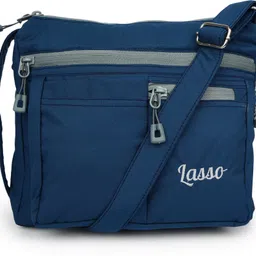 lasso Blue, Grey Women Sling Bag Stylish Multi-Pocket Crossbody Sling Bag For Women's and Girls image 3