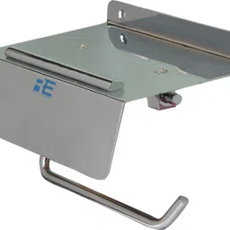 riya enterprise SS J4 SILVER PAPER HOLDER 2PS Stainless Steel Toilet Paper Holder image 3