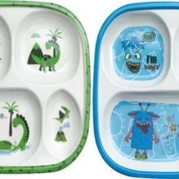 zido Premium_dinosaur & blue awesome kids plate_h26 Dinner Plate-picture-35