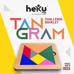 heku Wooden Tangram Shapes Puzzle with 7 wooden blocks, 1 booklet and 1 Game Board-picture-27