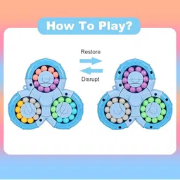 ssentrprioner Magic Bean Rotating Cube Toy – 2-in-1 Spinner & Bead Puzzle Fidget Toy for Kids image 5