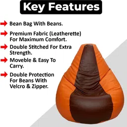 shira 24 XXXL (Filled ) Teardrop Bean Bag With Bean Filling image 3