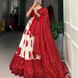 sarathybiz Self Design Semi Stitched Lehenga Choli image 5