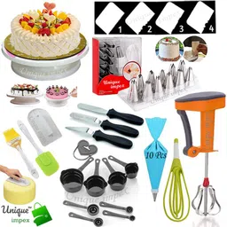 unique impex cake making materials combo set - (All Product Reusable & Washable) Kitchen Tool Set-picture-19