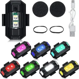 dss Universal Safety Small Light 7 Colors, 30 Modes, Helmet Bicycle Motorbike LED Rear Break Light image 4