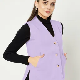 brinns Solid Women Waistcoat image 4